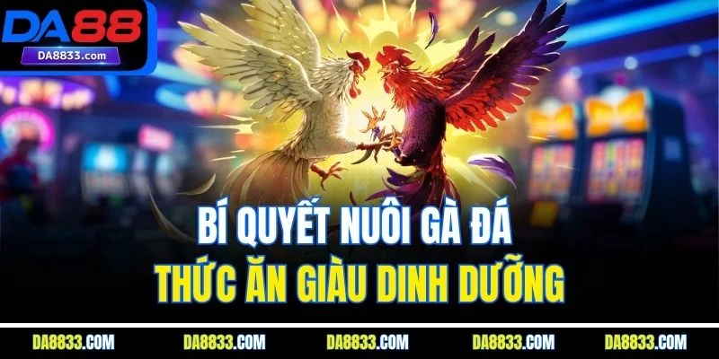 Bí quyết nuôi gà đá thức ăn giàu dinh dưỡng